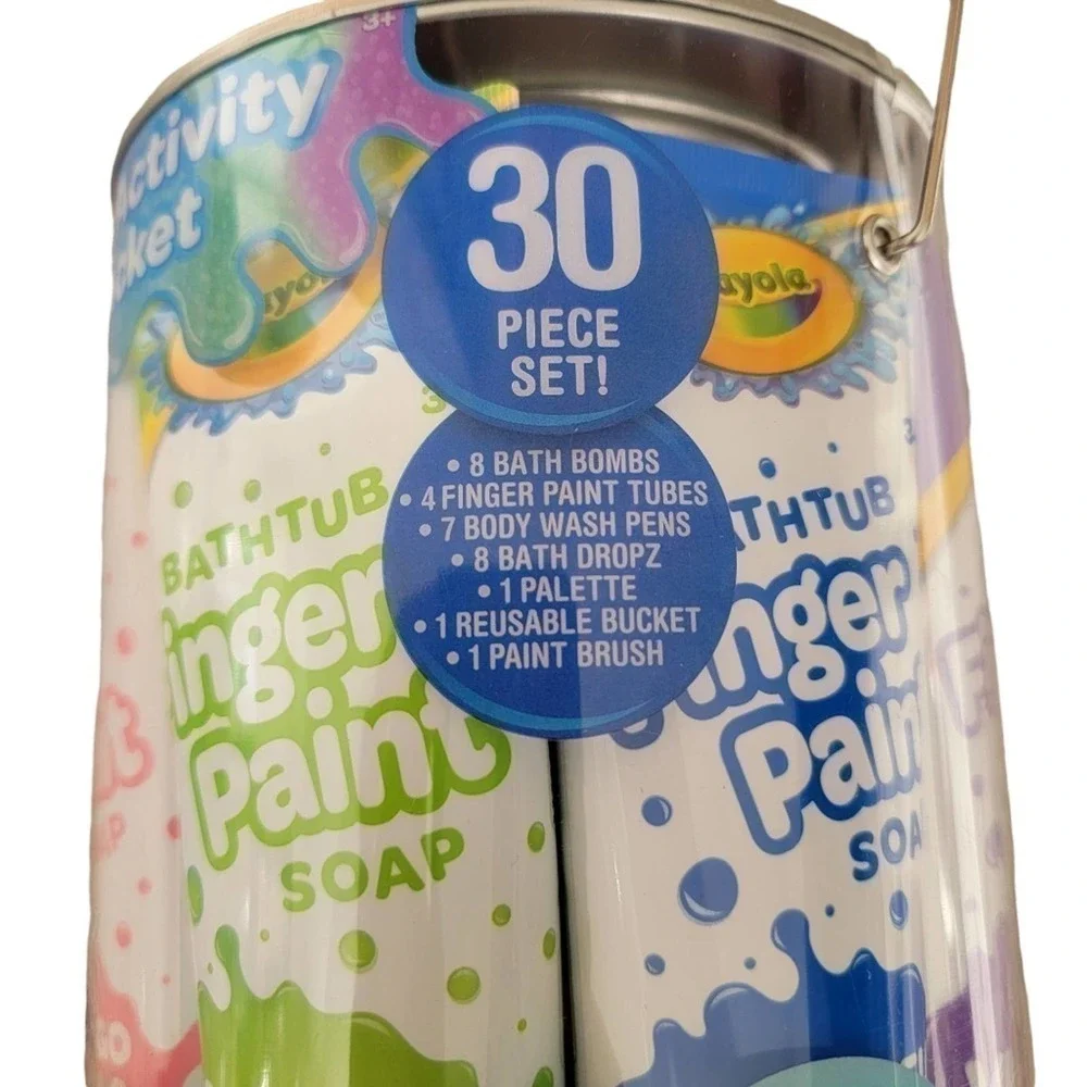 🛑 2 / $40 Sale! Crayola Bath Activity Bucket 30 Pc Set NWT